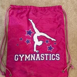 Pink Gymnastics Drawstring Bag